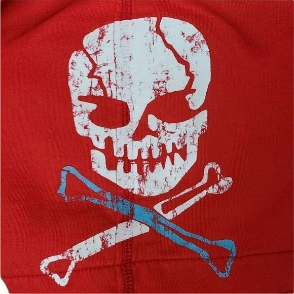 Cherokee boys red white skull drawstring waist shorts large - Picture 3 of 5